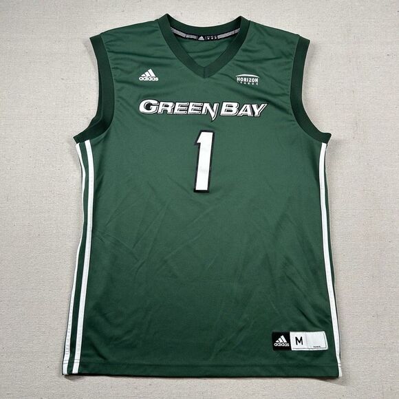 Adidas Green Bay‎ Phoenix Jersey Mens Medium Basketball NCAA Horizon #1 - Picture 1 of 9